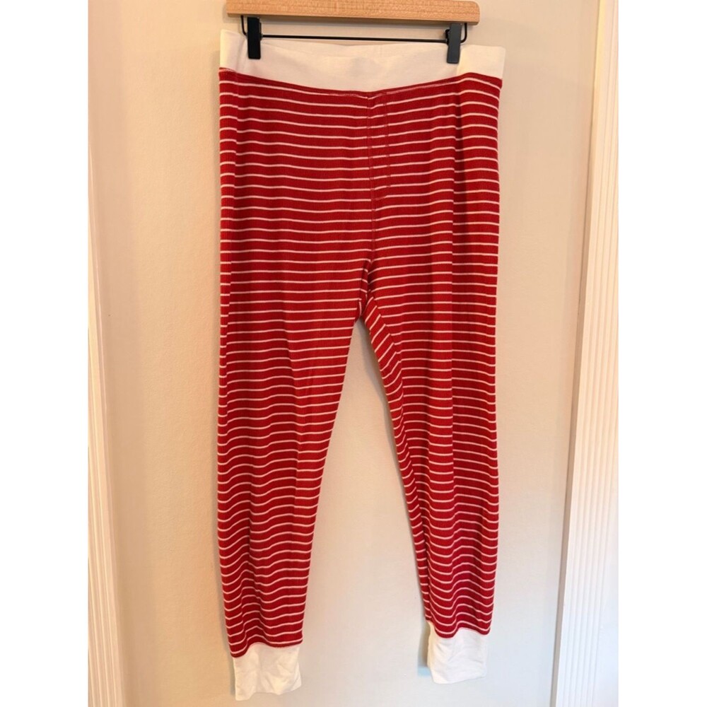 American Eagle Striped Pajama Joggers Red White Thermal Lounge Pants Women’s XL